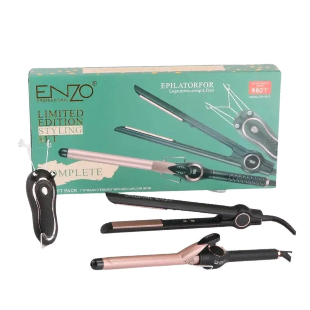 Enzo italy en 3312 hair and skin care triple package hair styling tool sets