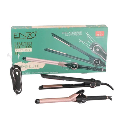 Enzo italy en 3312 hair and skin care triple package hair styling tool sets