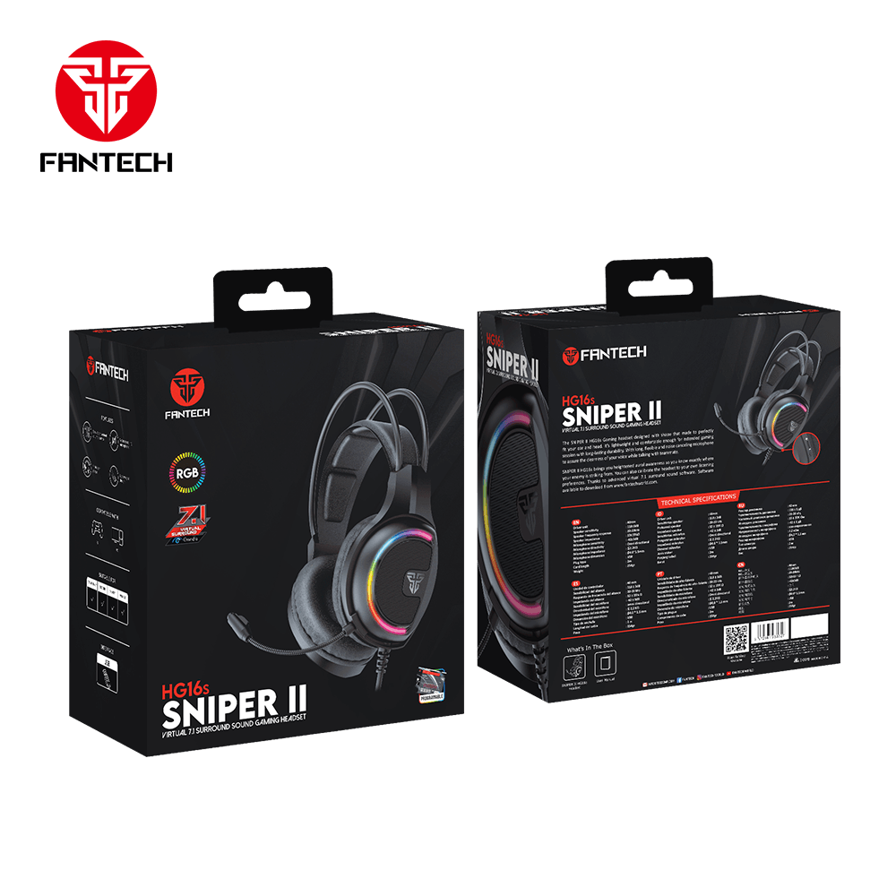 SNIPER II HG16s VIRTUAL 7.1 SURROUND SOUND GAMING HEADSET Audio