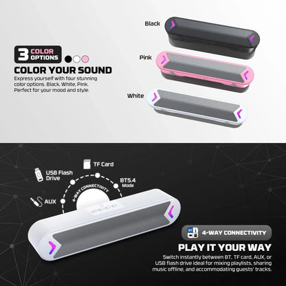 Fantech bluetooth speaker groove bar bs160 black speakers