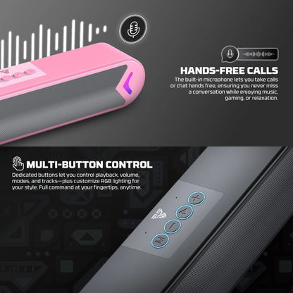 Fantech bluetooth speaker groove bar bs160 pink speakers
