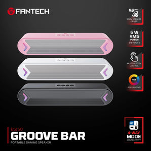 Fantech bluetooth speaker groove bar bs160 pink speakers