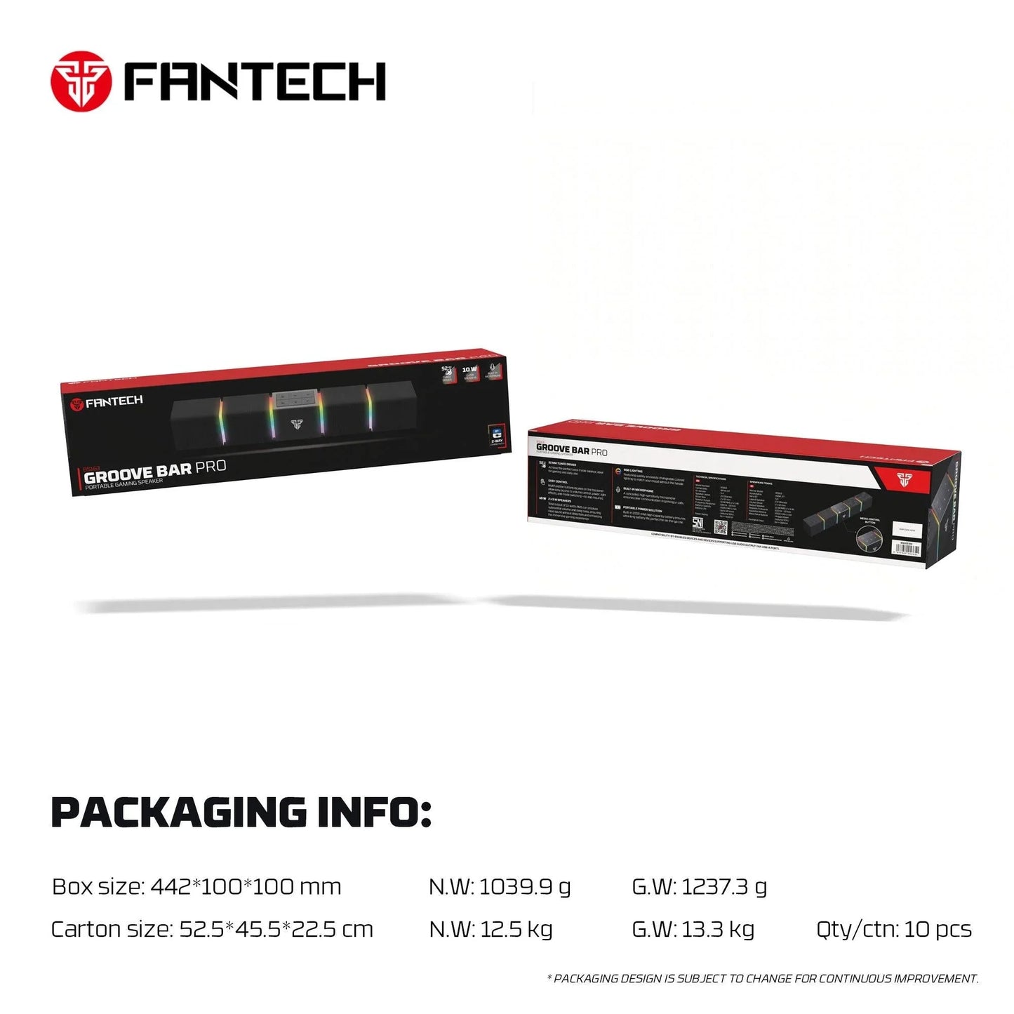 Fantech bluetooth speaker groove bar pro bs163 speakers