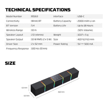 Fantech bluetooth speaker groove bar pro bs163 speakers