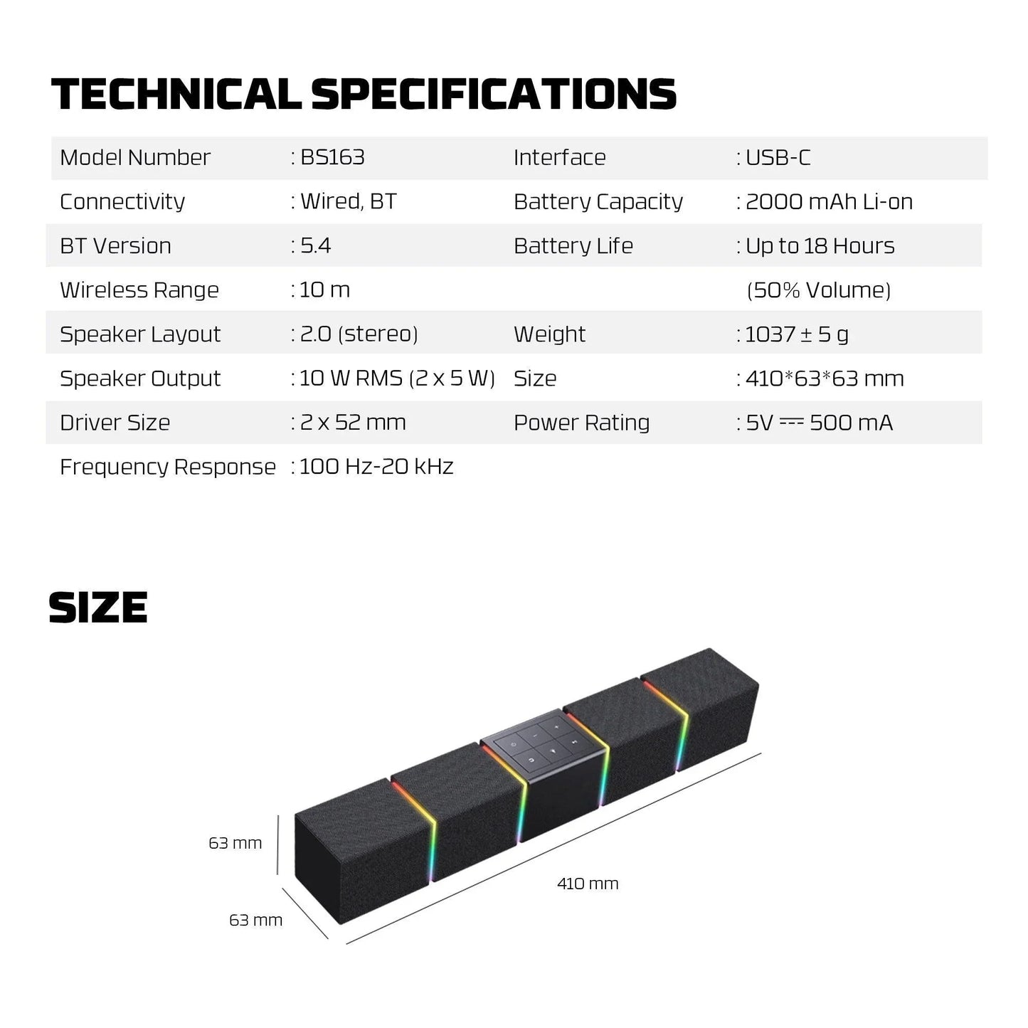 Fantech bluetooth speaker groove bar pro bs163 speakers