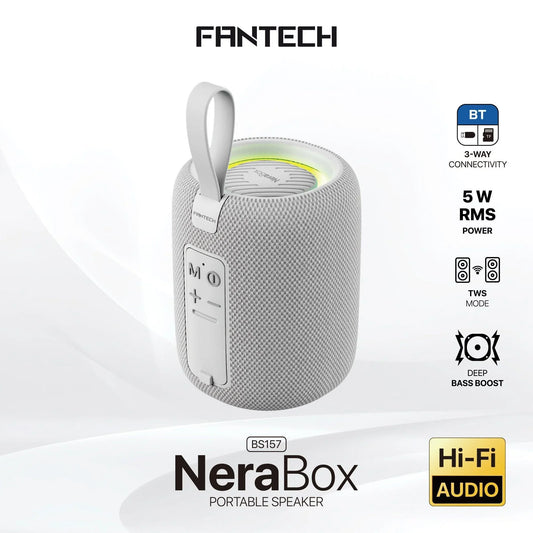 Fantech(bs157)-nerabox 5w rms portable speaker - gray speakers