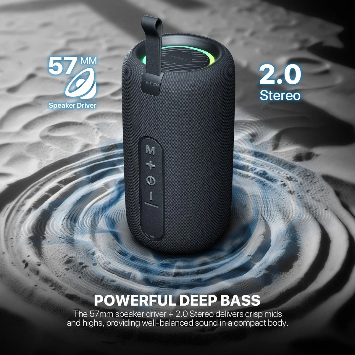 Fantech bs159 true wireless rms speaker tws deep bass 10w 57mm driver 4-way
