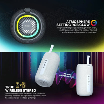 Fantech bs159 true wireless rms speaker tws deep bass 10w 57mm driver 4-way