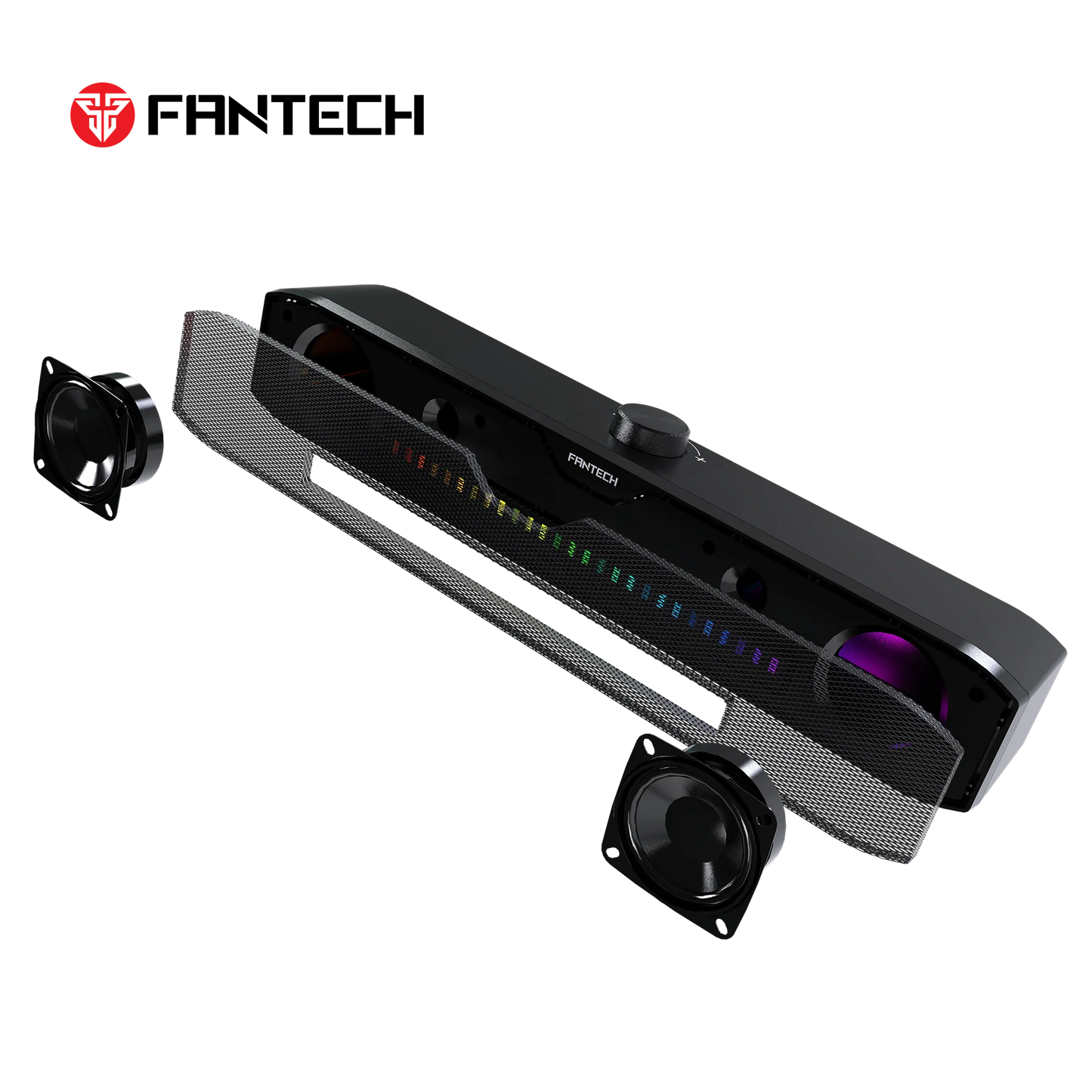Fantech gs303 groove bar dual mode rgb lighting gaming speaker speaker stands &