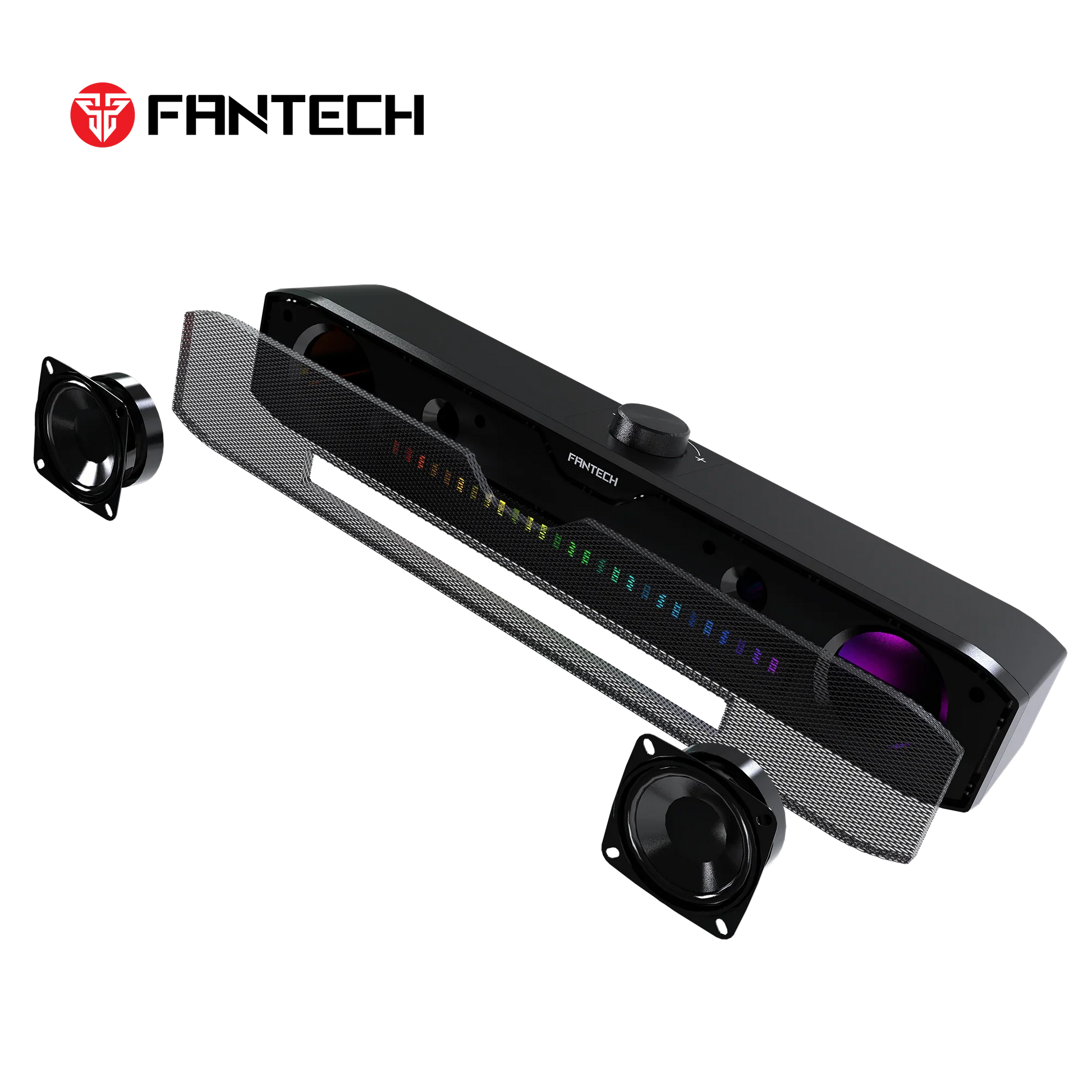 Fantech gs303 groove bar dual mode rgb lighting gaming speaker speaker stands &