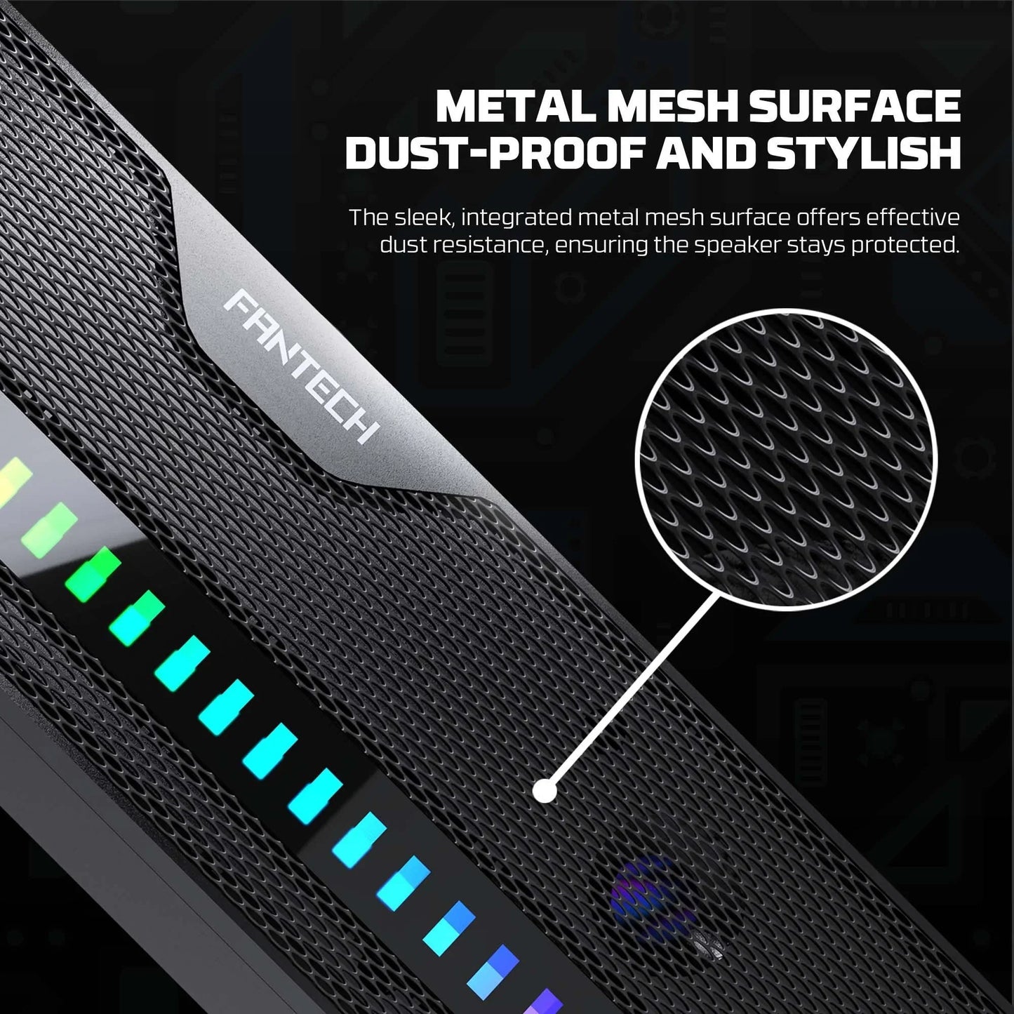 Fantech gs303 groove bar dual mode rgb lighting gaming speaker speaker stands &