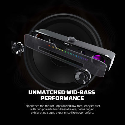 Fantech gs303 groove bar dual mode rgb lighting gaming speaker speaker stands &