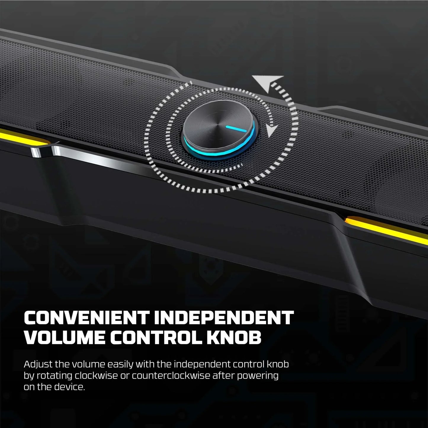 Fantech gs305 bluetooth 5.3 soundbar dual mode rgb lighting gaming speaker