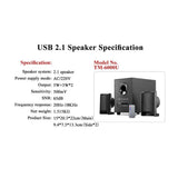 Kisonli tm-6000u creative speakers acoustic energy 2.1 home theater speaker