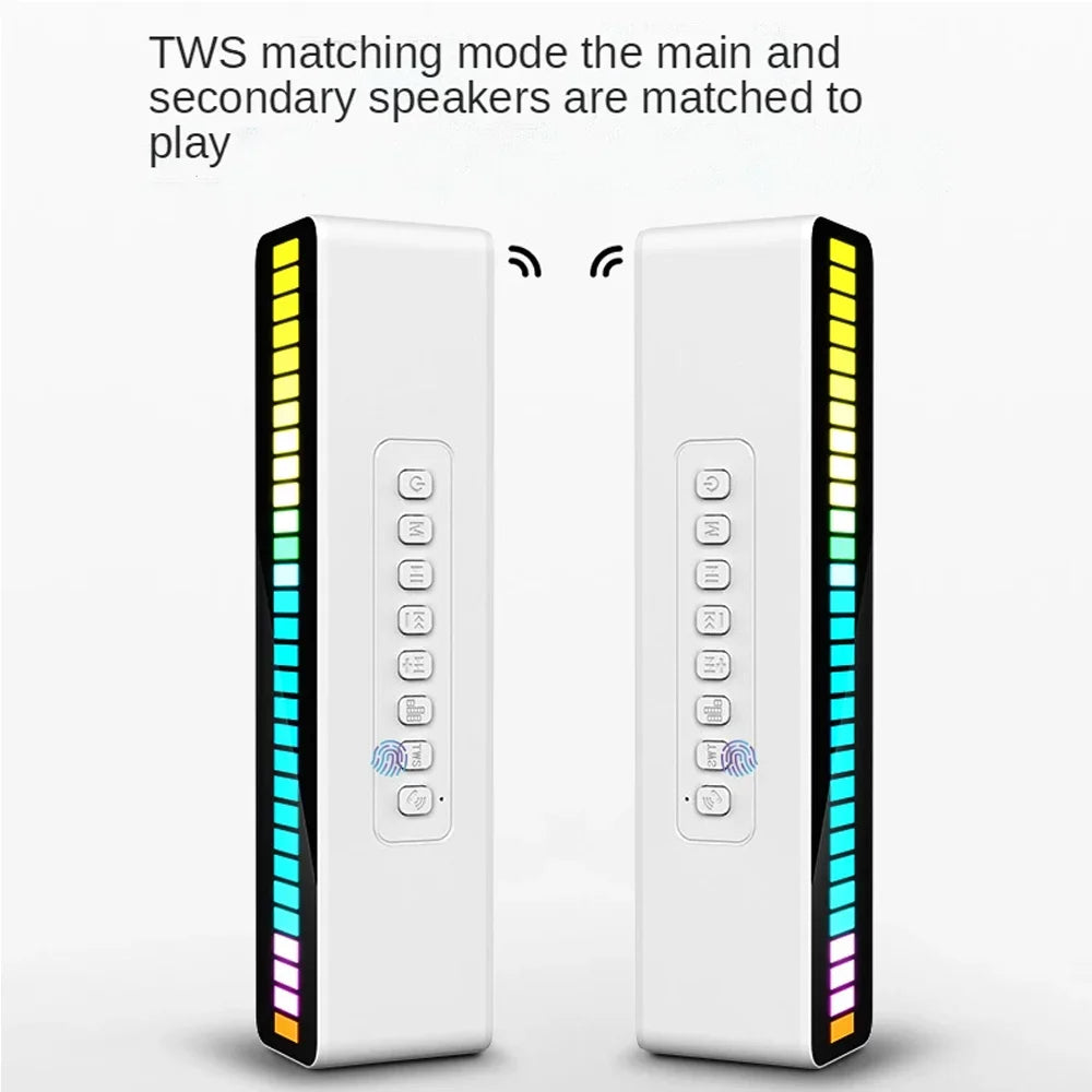 M8 wireless tws bluetooth speaker atmosphere rhythm light rgb led