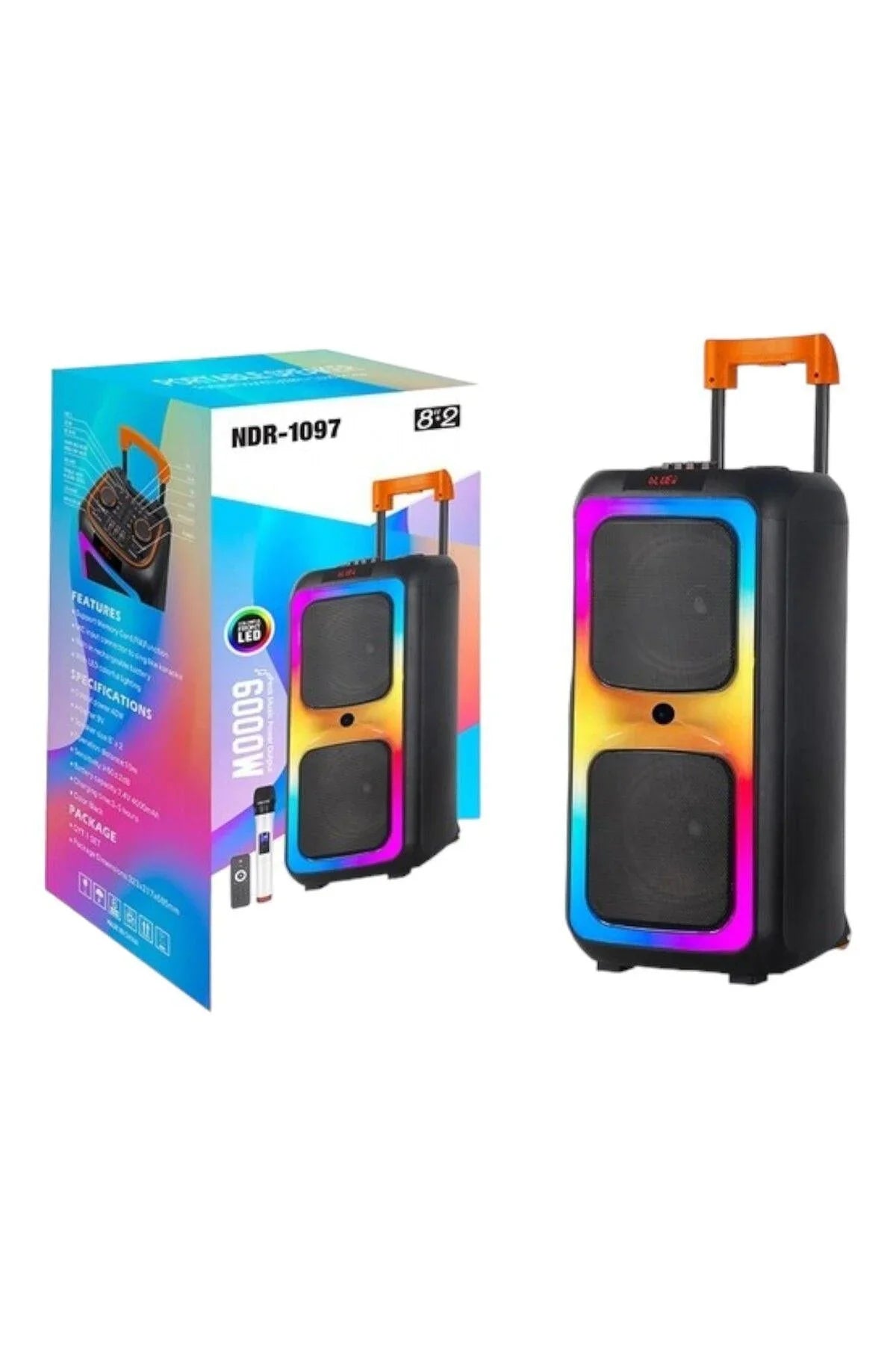 Ndr-1097 high quality professional sound eq party portable wireless trolley
