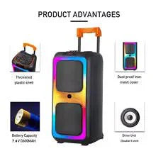 Ndr-1097 high quality professional sound eq party portable wireless trolley