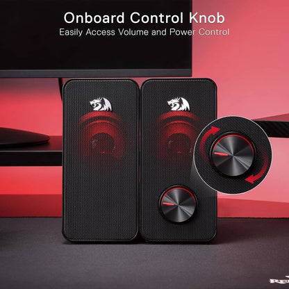 Redragon gs500 stentor pc gaming speaker 2.0 channel stereo desktop computer