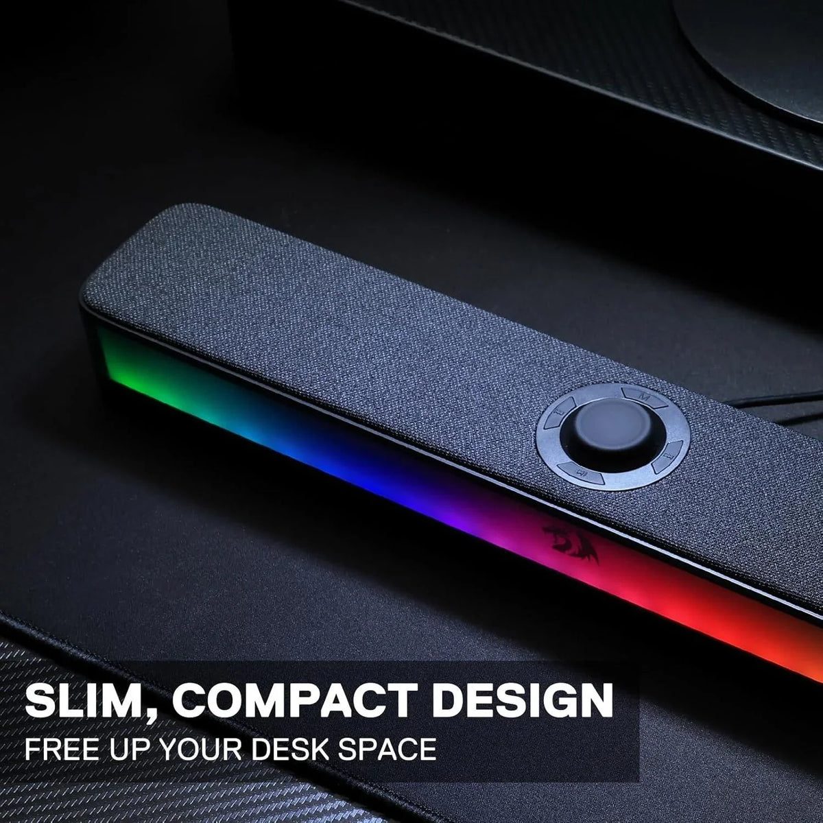 Redragon gs515 rgb desktop soundbar 2.0 channel stereo computer speakers