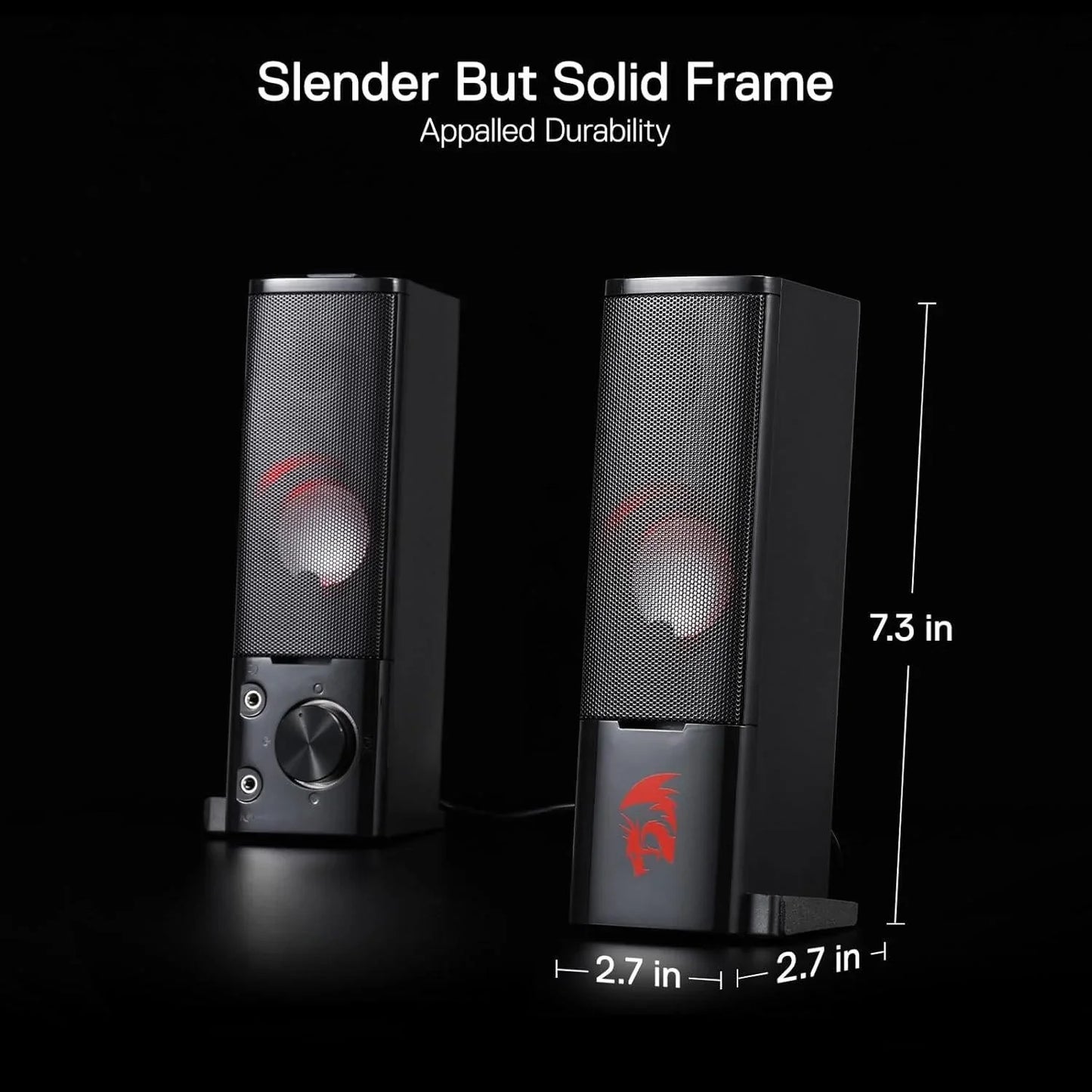 Redragon gs550 pc gaming speakers 2.0 channel desktop computer sound bar