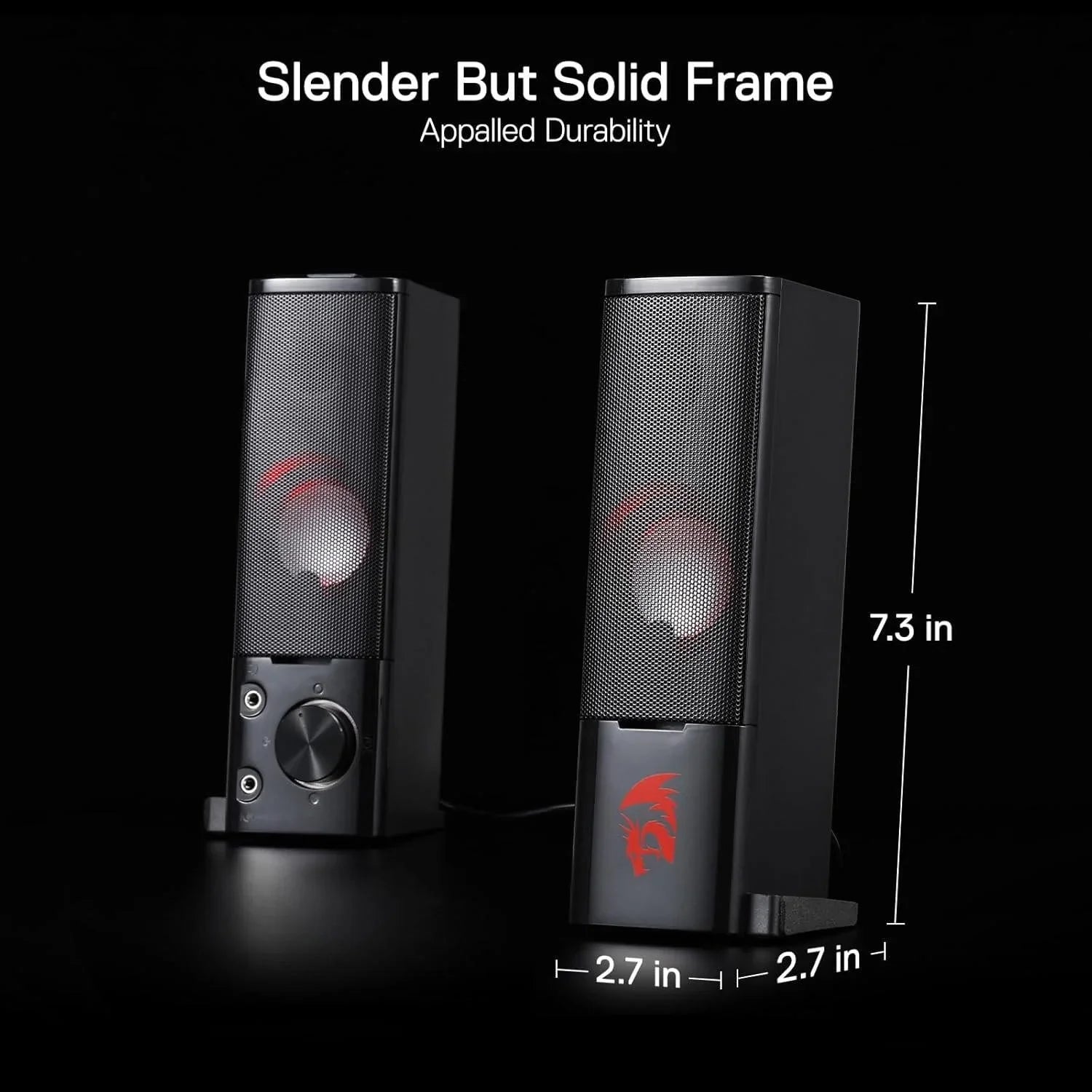Redragon gs550 pc gaming speakers 2.0 channel desktop computer sound bar