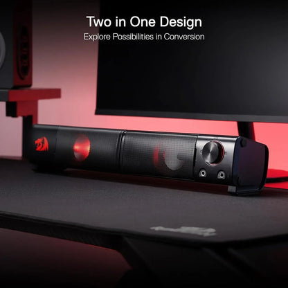 Redragon gs550 pc gaming speakers 2.0 channel desktop computer sound bar