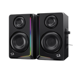 Redragon gs812 wireless rgb wooden desktop speakers 2.0 channel bookshelf