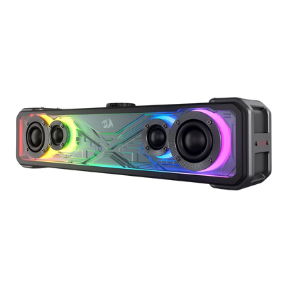 Redragon gs817 rgb desktop soundbar 2.0 channel stereo speakers for desktop