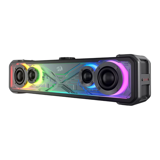 Redragon gs817 rgb desktop soundbar 2.0 channel stereo speakers for desktop