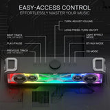 Redragon gs817 rgb desktop soundbar 2.0 channel stereo speakers for desktop