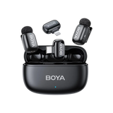 Boya mini 2 wireless lavalier microphones for iphone and usb-c ai noise