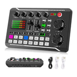 Facmogu f998 live sound card audio mixer