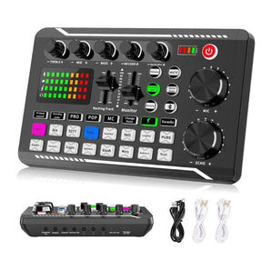 Facmogu f998 live sound card audio mixer