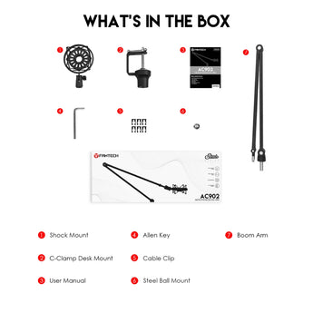 Fantech ac902 microphone boom arm