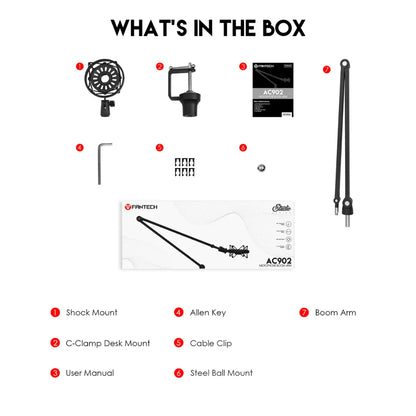 Fantech ac902 microphone boom arm