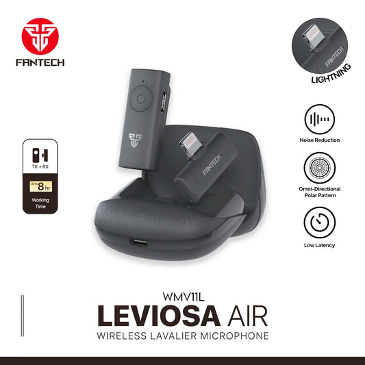 Fantech leviosa air wmv11l microphone wireless lavalier lightning