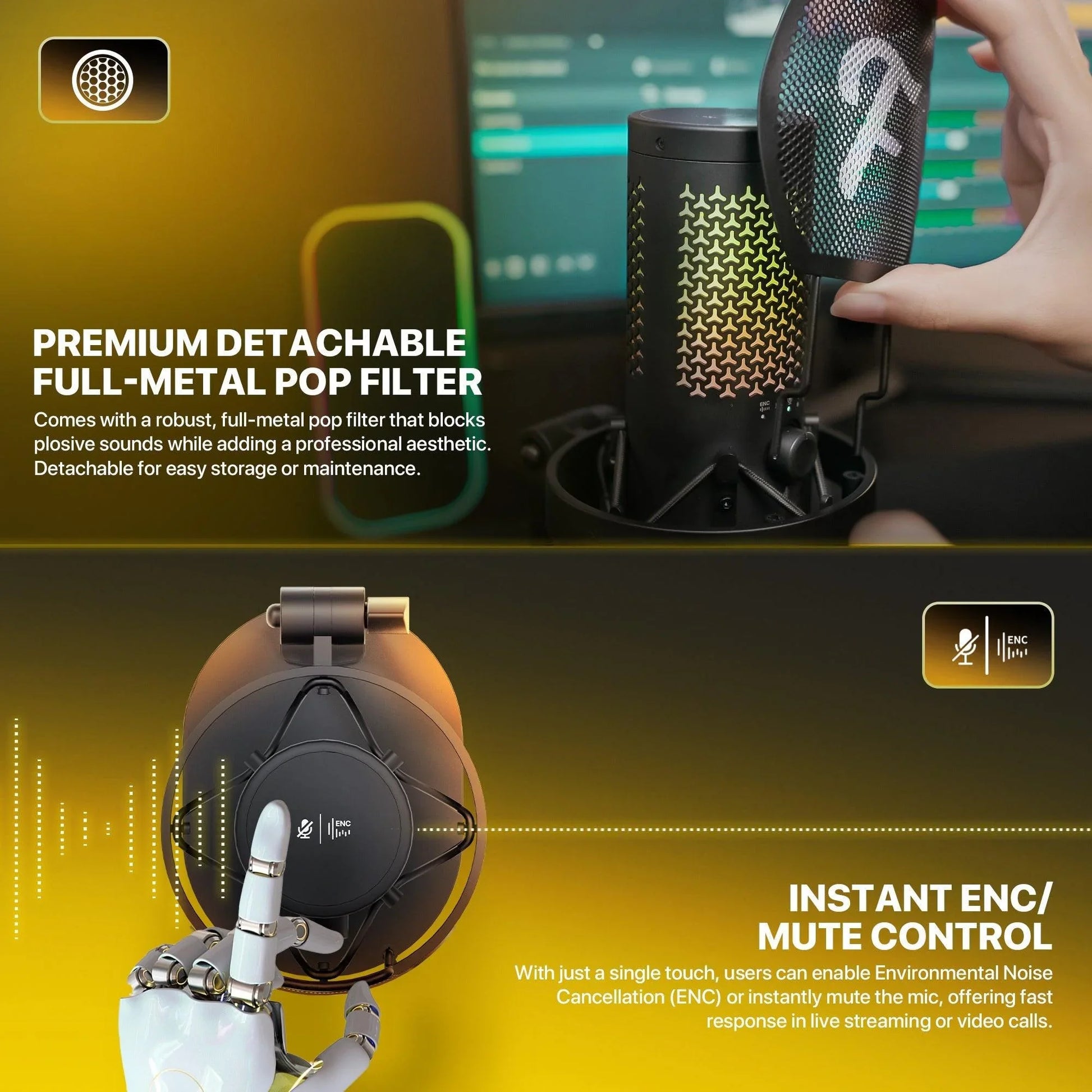 Fantech wfm1 finecoustic resono condenser wireless microphone microphones