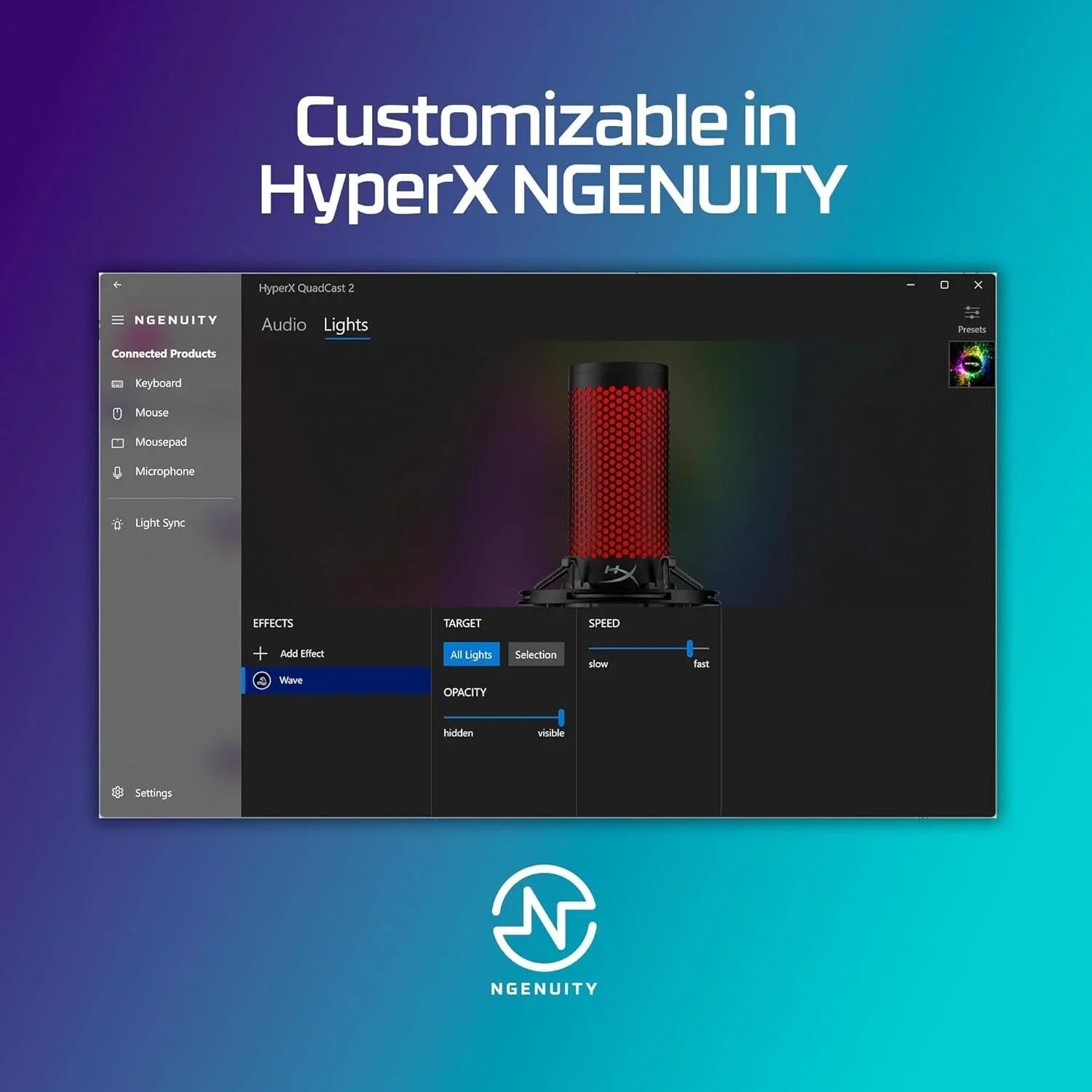 Hyperx quadcast 2 frost – usb microphone for gaming streaming and podcasting