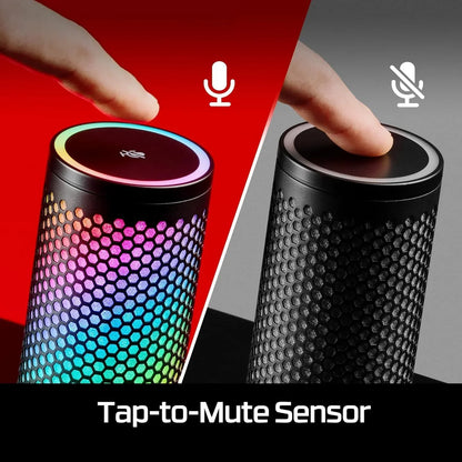 Hyperx quadcast 2 s – usb microphone with rgb lighting streaming microphone