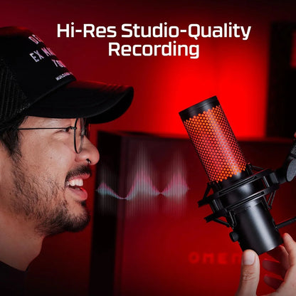 Hyperx quadcast 2 – usb microphone for gaming streaming and podcasting,
