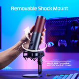 Hyperx quadcast 2 – usb microphone for gaming streaming and podcasting,