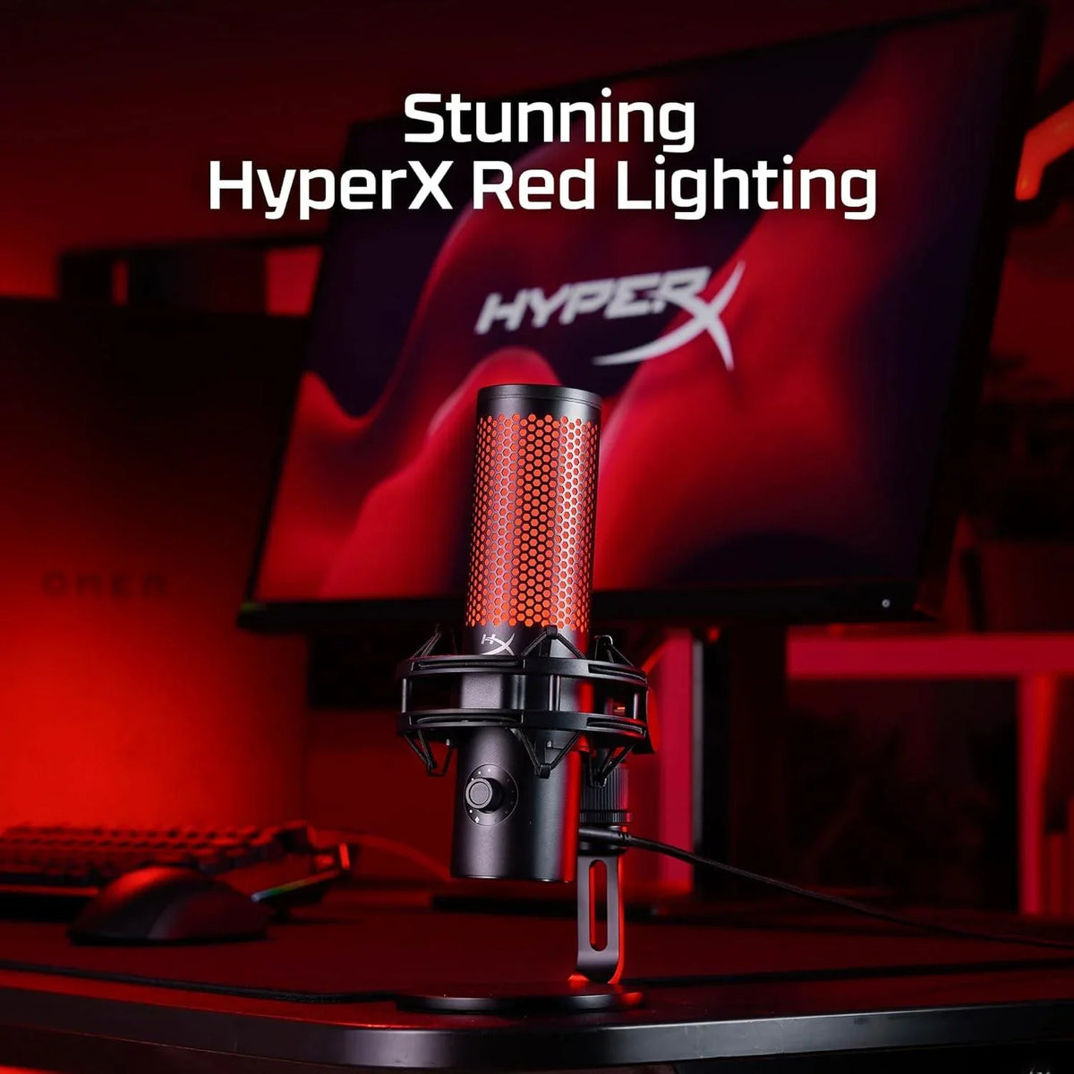 Hyperx quadcast 2 – usb microphone for gaming streaming and podcasting,
