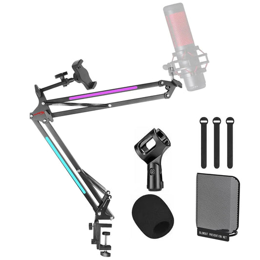 Hyperx stand mic rgb microphone stands