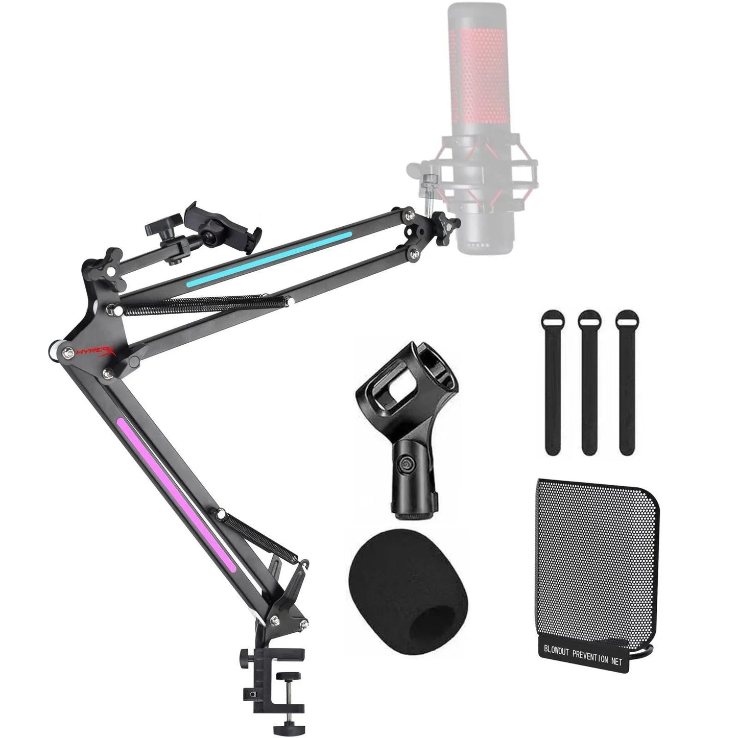 Hyperx stand mic rgb microphone stands