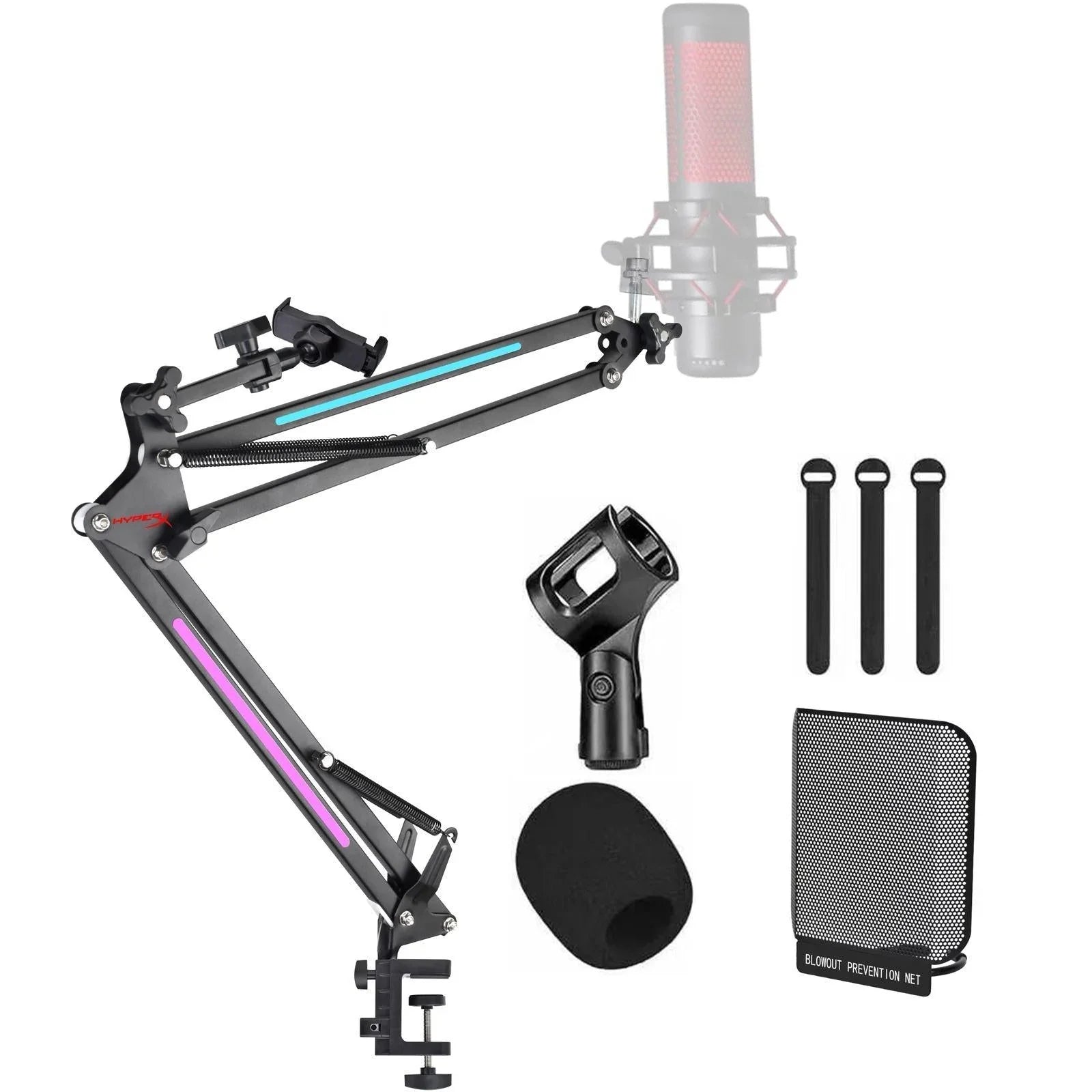 Hyperx stand mic rgb microphone stands