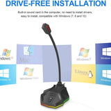 Redragon gm99 stix usb rgb gaming stream desktop microphone to to streaming
