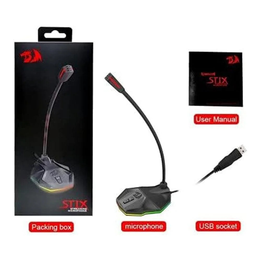 Redragon gm99 stix usb rgb microphone