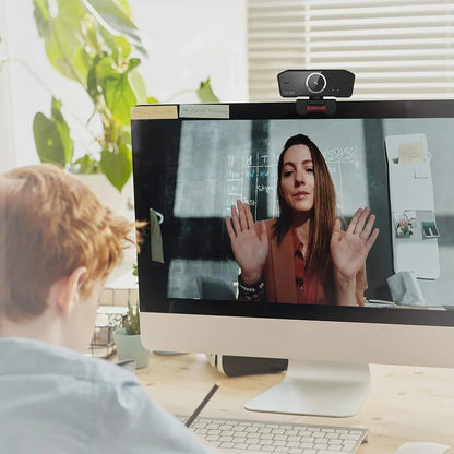 Redragon gw800 1080p pc webcam with built-in dual microphone 360° rotation