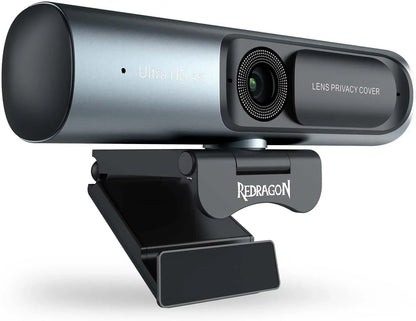 Redragon gw911 4k webcam for pc ultra hd with dual noise-cancelling mic pdaf