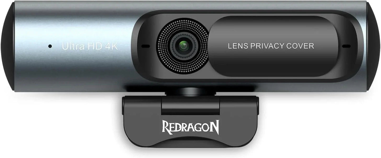 Redragon gw911 4k webcam for pc ultra hd with dual noise-cancelling mic pdaf